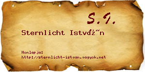 Sternlicht István névjegykártya